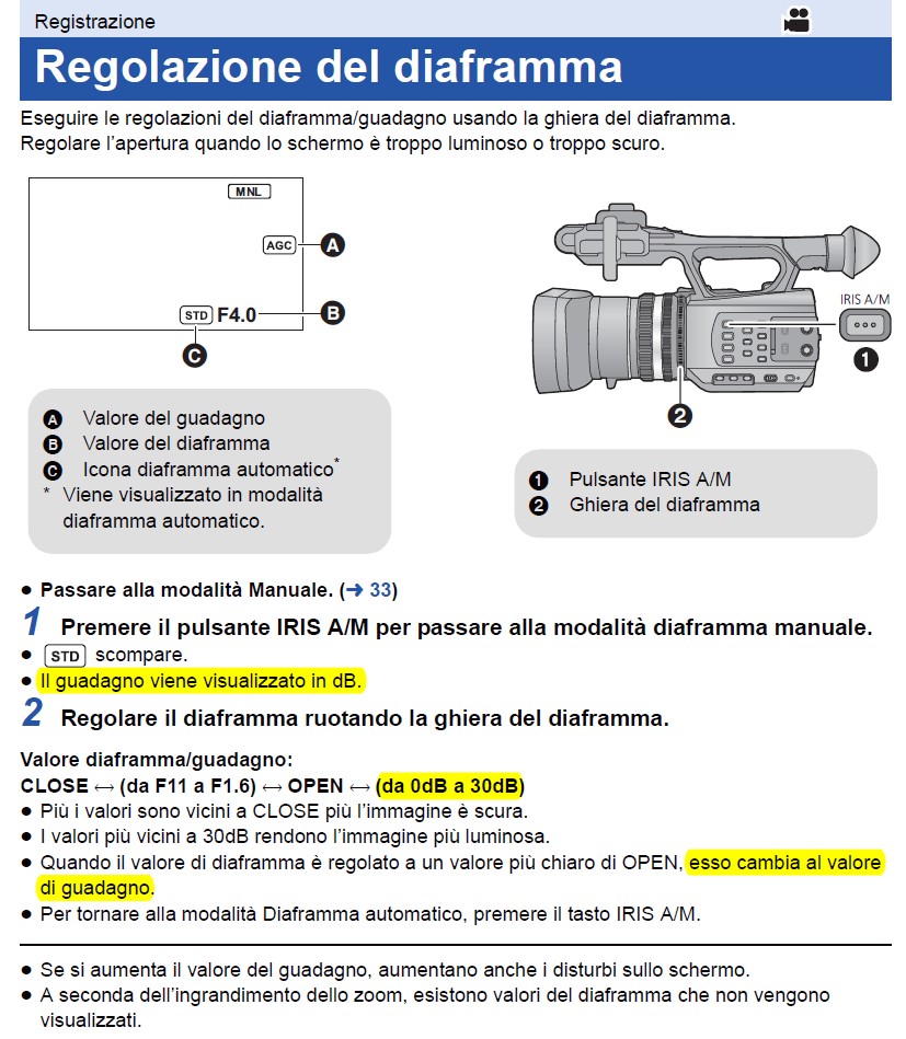 Gain 30dB regolabile solo in manuale - pag 42.jpg