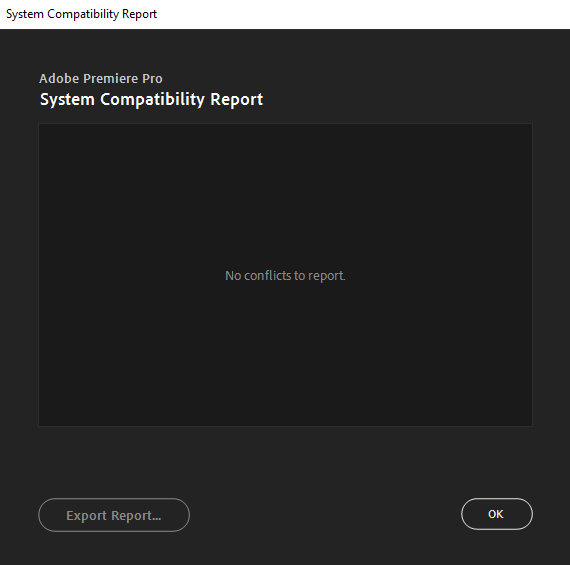 System Compatibility Report