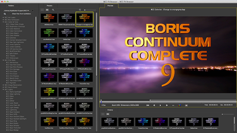 Disponibile Boris Continuum Complete 9 per Sony Vegas Pro