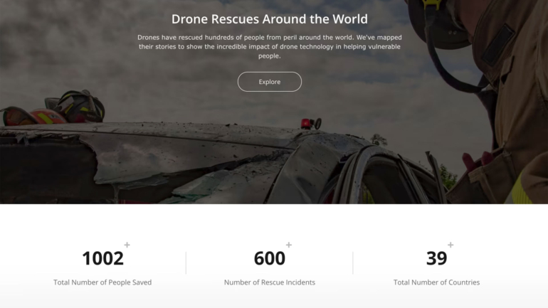 Più di 1.000 persone salvate dai droni a livello globale